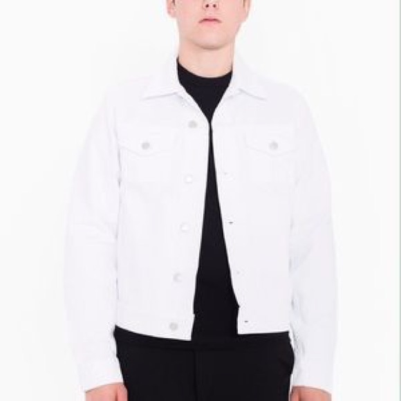 American Apparel White Denim Jacket - Picture 4 of 6